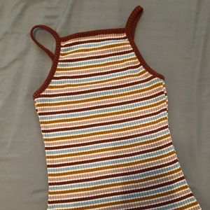 Ribbed Retro Colored Tank Top V VSCO